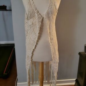 Adiva Cream Crochet Vest